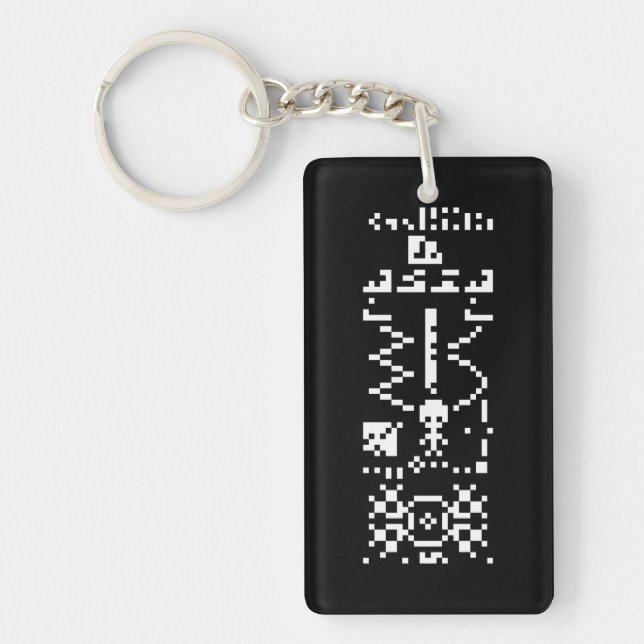 Arecibo Binary Message Reply Key Ring (Front)