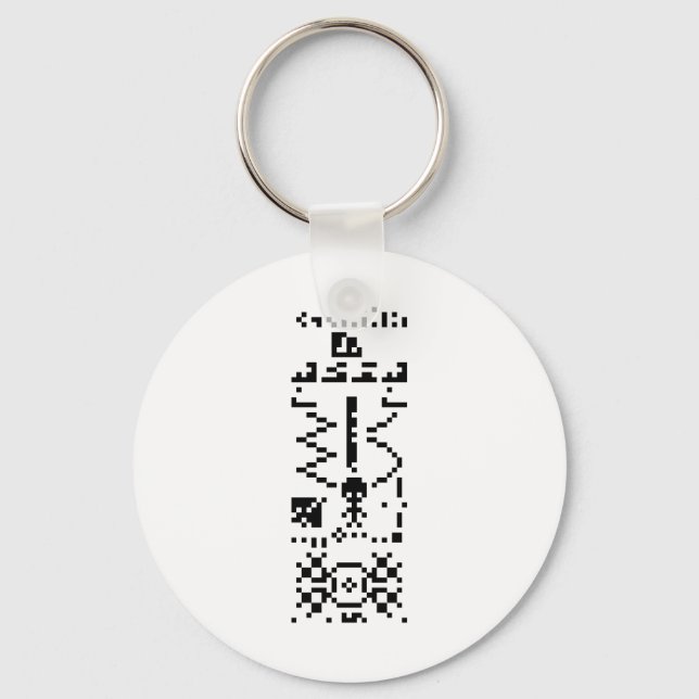 Arecibo Binary Message Reply Key Ring (Front)