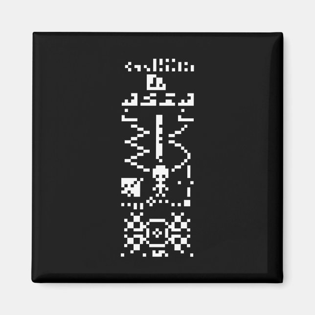 Arecibo Binary Message Reply Magnet (Front)