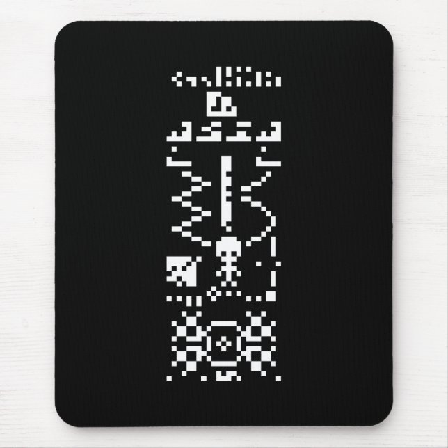 Arecibo Binary Message Reply Mouse Mat (Front)