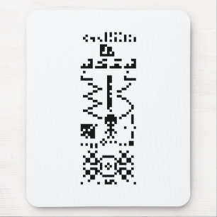 Arecibo Binary Message Reply Mouse Mat