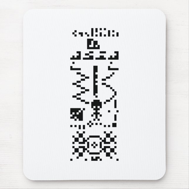 Arecibo Binary Message Reply Mouse Mat (Front)