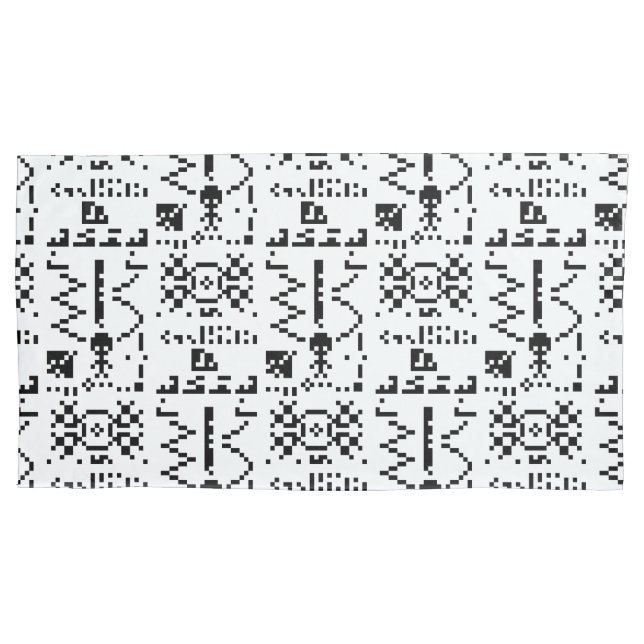 Arecibo Binary Message Reply Pillowcase (Front-Left)