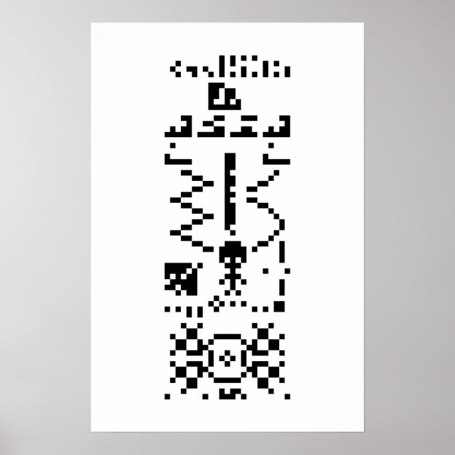 Arecibo Binary Message Reply Poster (Front)