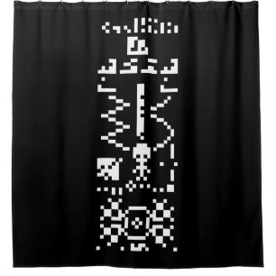 Arecibo Binary Message Reply Shower Curtain