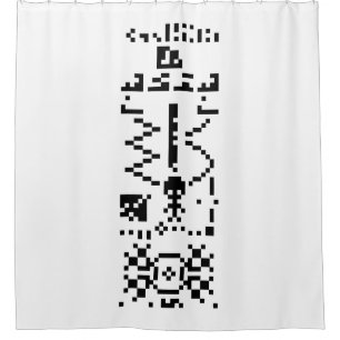 Arecibo Binary Message Reply Shower Curtain