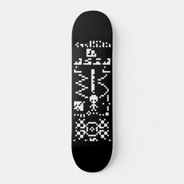 Arecibo Binary Message Reply Skateboard (Front)