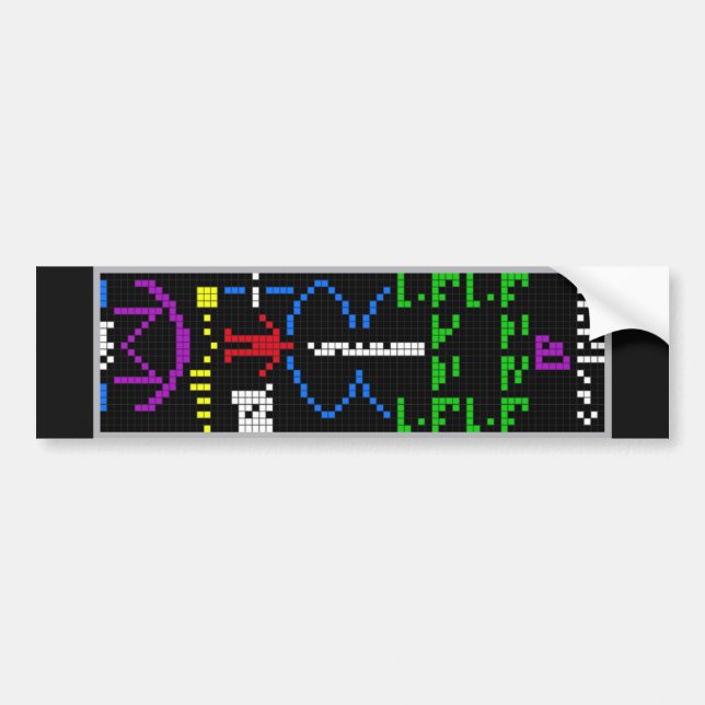 Arecibo Message Bumper Sticker (Front)