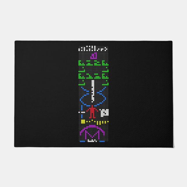 Arecibo message science extraterrestrial alien uni doormat (Front)