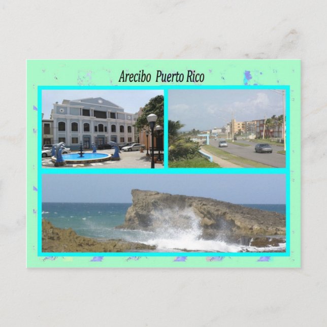 Arecibo Puerto Rico Postcard (Front)