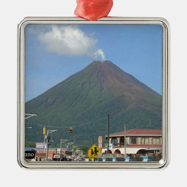 ARENAL VOLCANO, Costa Rica Metal Tree Decoration (Front)