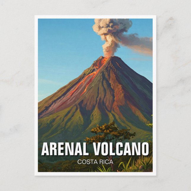 Arenal Volcano Costra Rica Travel Postcard (Front)