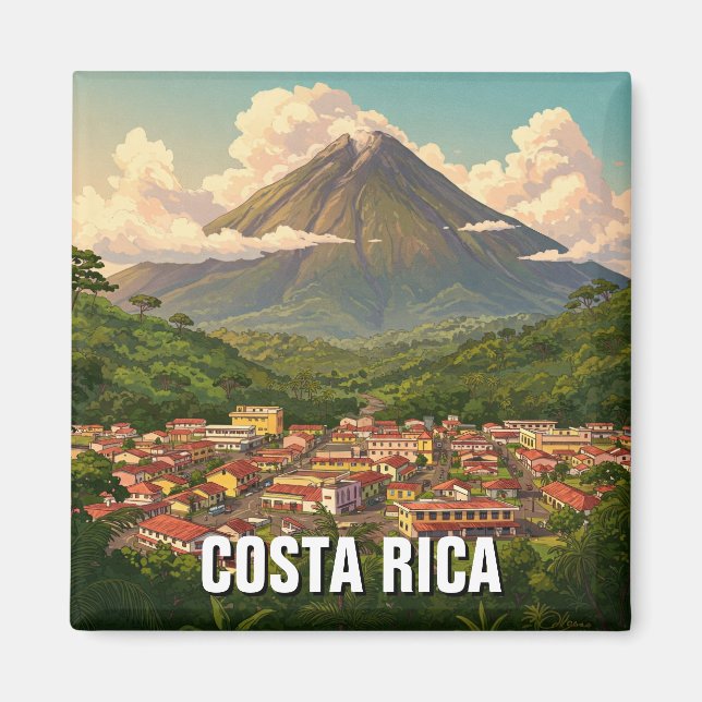 Arenal Volcano La Fortuna Costra Rica Travel Magnet (Front)