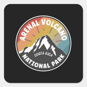 Arenal Volcano National Park Costa Rica Square Sticker