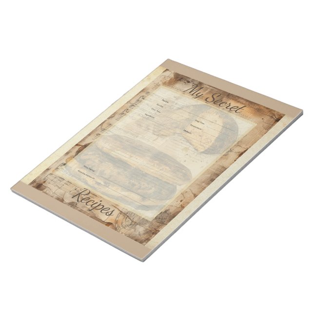 Arepa Bread Ephemera Collage Art Notepad (Angled)