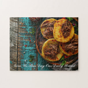 Arepa Bread With Prayer Words Personalised Jigsaw Puzzle