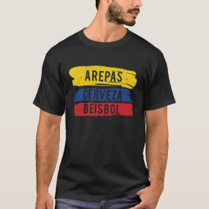 Arepas Cerveza Beisbol product Colombian baseball  T-Shirt
