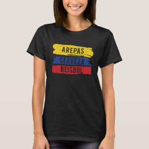 Arepas Cerveza Beisbol product Colombian baseball T-Shirt