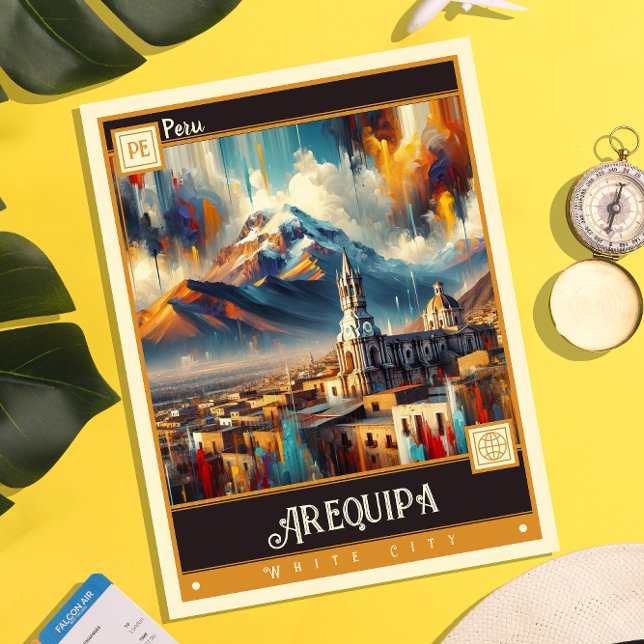 Arequipa, Peru | Vintage Painting Postcard (Creator Uploaded)