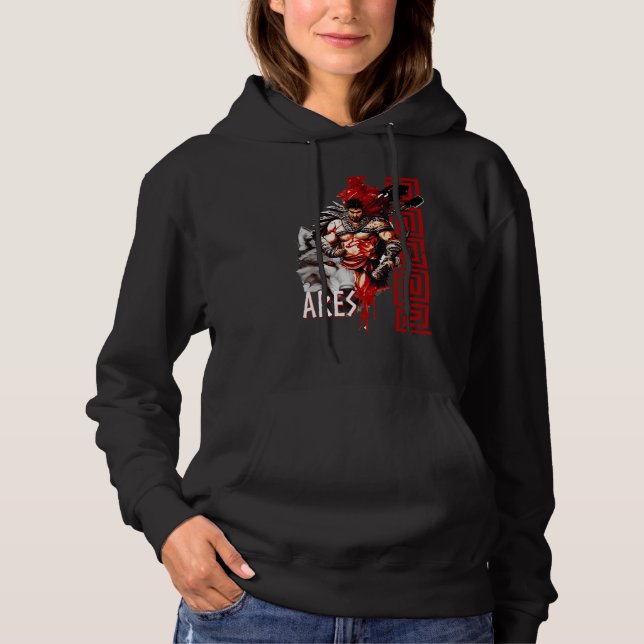 Ares Ancient Greece Wolf War God Greek Mythology Hoodie (Front)