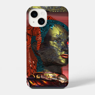 ARES /CYBORG PORTRAIT IN SUNSET Science Fiction iPhone 14 Case