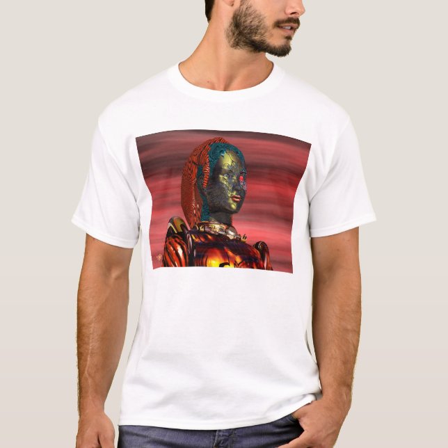 ARES - CYBORG PORTRAIT IN SUNSET T-Shirt (Front)