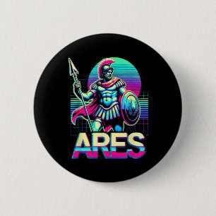 Ares Greek War God Warrior Mythology Ancient Greec 6 Cm Round Badge