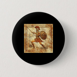 Ares Greek Warrior God Ancient Greece Mythology  6 Cm Round Badge