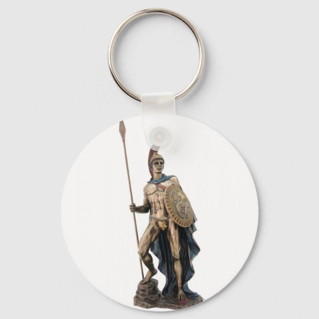ARES GREEK WARRIOR GOD STATUE KEY RING (Front)