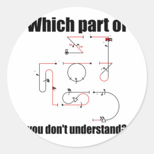 Aresti Symbol Aerobatic Pilot Flight Manoeuvres Classic Round Sticker