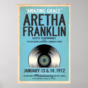 Aretha Franklin, Amazing Grace, Original Print