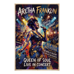 Aretha Franklin Live in New York Poster