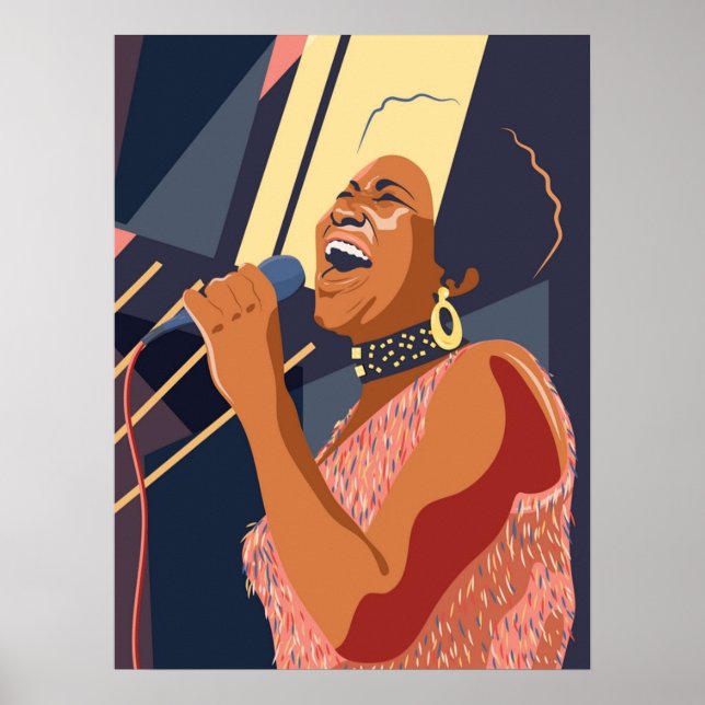 Aretha Franklin portrait  Poster (Front)