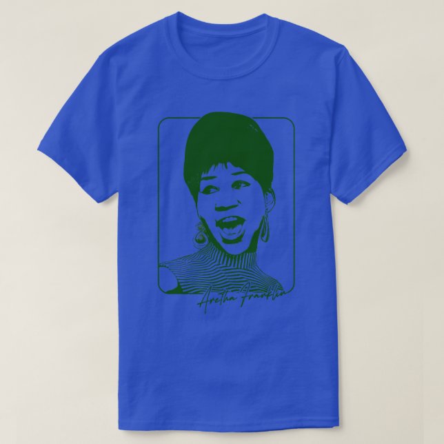 Aretha Franklin Retro Soul Fan Design T-Shirt (Design Front)