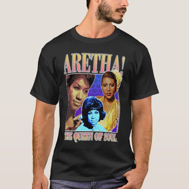 Aretha Franklin Triple Queen of Soul T-Shirt (Front)