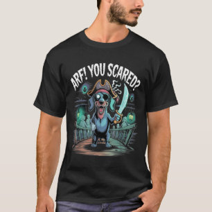 Arf You Scared_ Funny Dachshund Dog Halloween T-Shirt