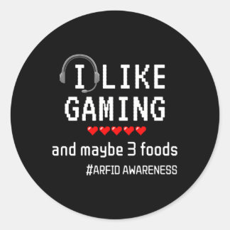 Arfid Awareness Gaming Gamer Classic Round Sticker