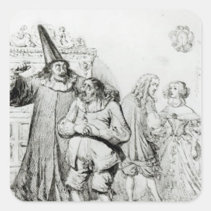 Argan and Monsieur Purgon Square Sticker