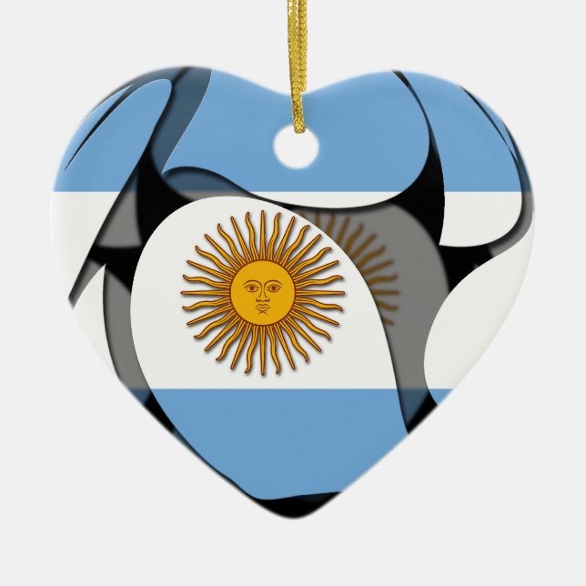 Argentina #1 ceramic tree decoration (Front)