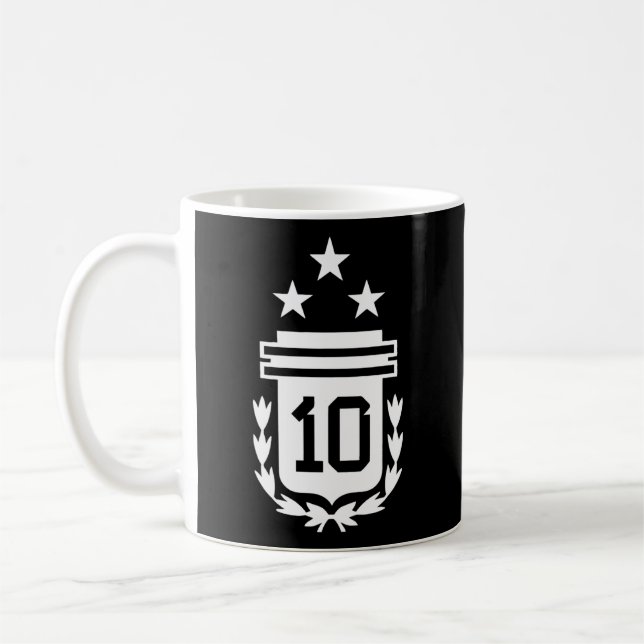 Argentina 3 Stars Argentinian Flag Three Stars 10  Coffee Mug (Left)