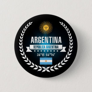 Argentina 6 Cm Round Badge