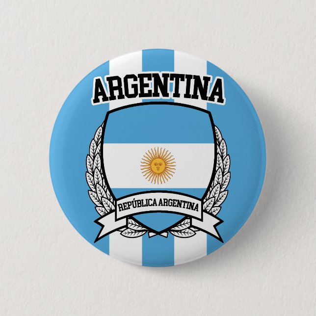 Argentina 6 Cm Round Badge (Front)