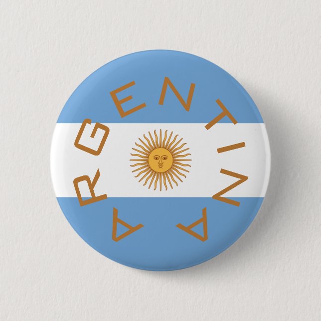 argentina 6 cm round badge (Front)