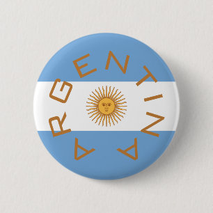 argentina 6 cm round badge