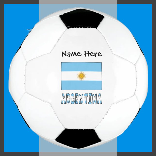Argentina and Argentine Flag with Your Name Soccer Football (Creator Uploaded)