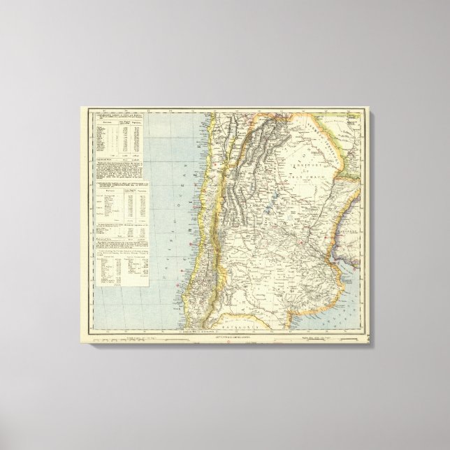 Argentina and Chile Canvas Print (Front)