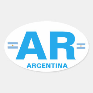 Argentina AR Euro-style Oval Sticker
