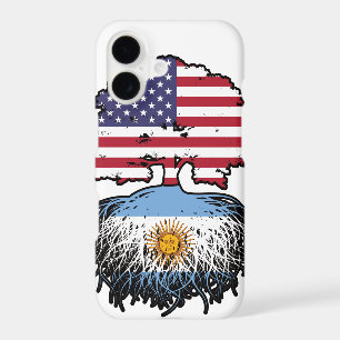 Argentina Argentine American USA Tree Roots Flag