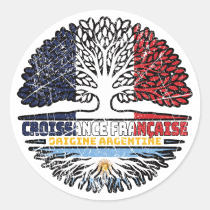 Argentina Argentine Argentinean Argentinian French Classic Round Sticker