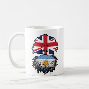 Argentina Argentine British UK Tree Roots Flag Coffee Mug